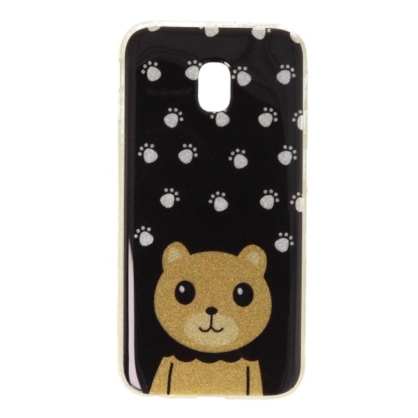 NEX.T Back Cover Θήκη Σιλικόνης Με Μαύρο Γκλίτερ Και Σχέδιο Λιοντάρι (Samsung Galaxy J3 2017) Είδη Τεχνολογίας