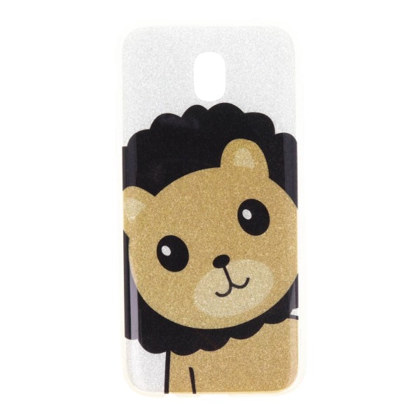 NEX.T Back Cover Θήκη Σιλικόνης Με Ασημί Γκλίτερ Και Σχέδιο Λιοντάρι (Samsung Galaxy J5 2017) Είδη Τεχνολογίας