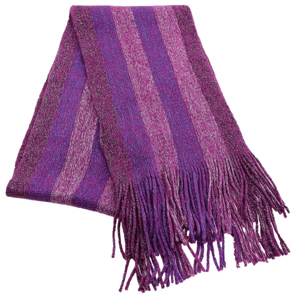 Women's Scarf In Purple Color With Glitter Stamion