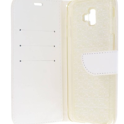 B.D.L Θήκη Book Wallet Πορτοφόλι Άσπρο (Samsung Galaxy  J6 Plus)