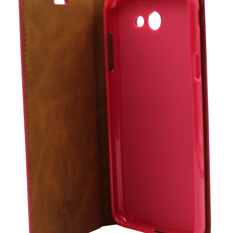 Θήκη Book Wallet Δερματίνης Φούξια (Samsung Galaxy  J7 Prime 2017)