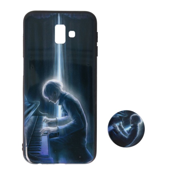 B.D.L Back Cover Θήκη Με Σχέδιο Πιανίστας Και Pop Socket (Samsung Galaxy J6 Plus)