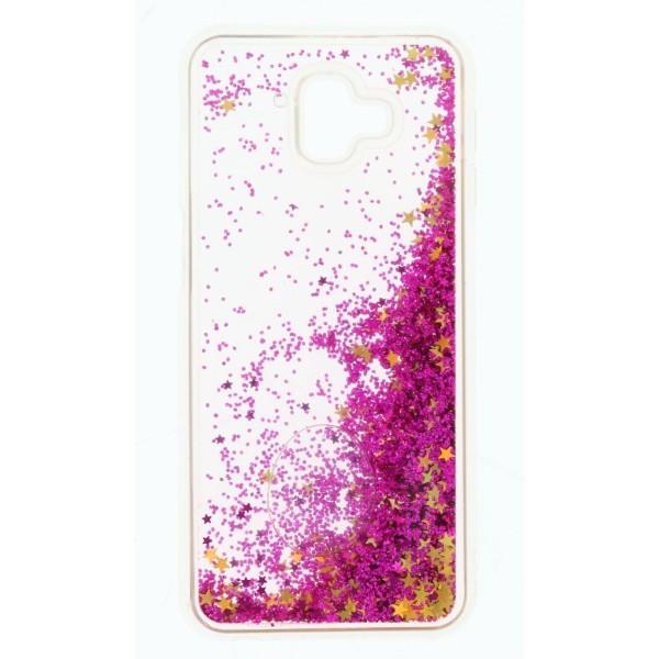 Meiyue Back Cover Θήκη Σιλικόνης Με Κινούμενη Χρυσόσκονη Φούξια (Samsung Galaxy J6 Plus)