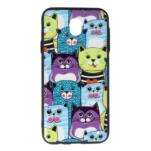 A&T Back Cover Θήκη Με Σχέδιο Γάτες (Samsung Galaxy J7 2017)