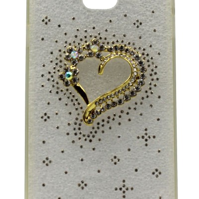 Back Cover Θήκη Με Στρασάκια Και 3D Σχέδιο Καρδιά (Samsung Galaxy A3 2016)