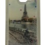 Back Cover Θήκη Σιλικόνης Με Κινούμενη Χρυσόσκονη Ασημί Και Σχέδιο Paris (Samsung Galaxy A3 2016)