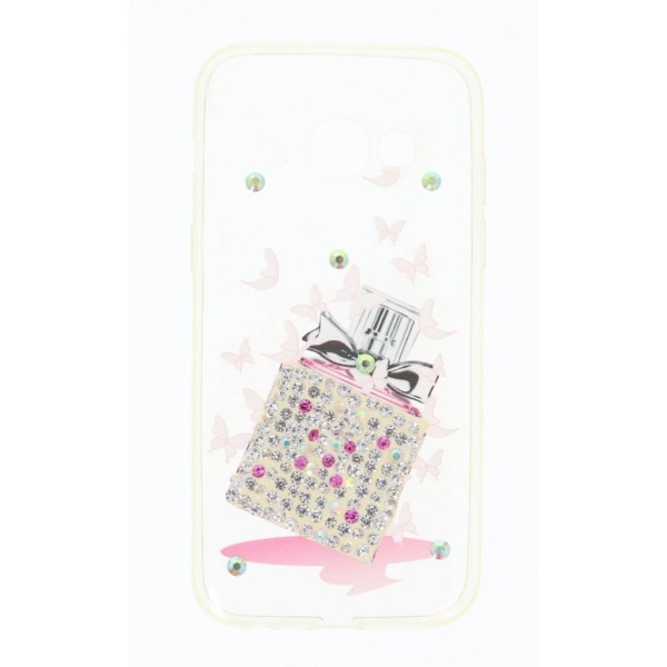 Mekin Back Cover Θήκη Σιλικόνης Διάφανη Με Στρασάκια Και Σχέδιο Άρωμα (Samsung Galaxy A3 2017)