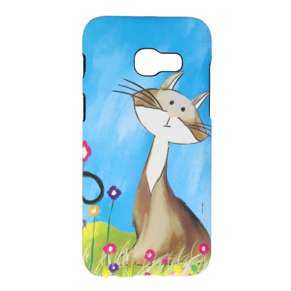 Air Jacket Back Cover Πλαστική Θήκη Με Σχέδιο Γάτα (Samsung Galaxy A3 2017)