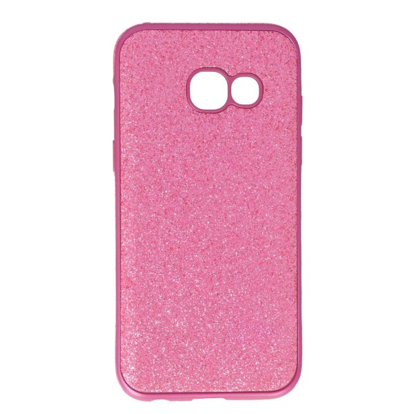 Θήκη Back Cover Σιλικόνης Με Γκλίτερ Ροζ (Samsung Galaxy A3 2017)