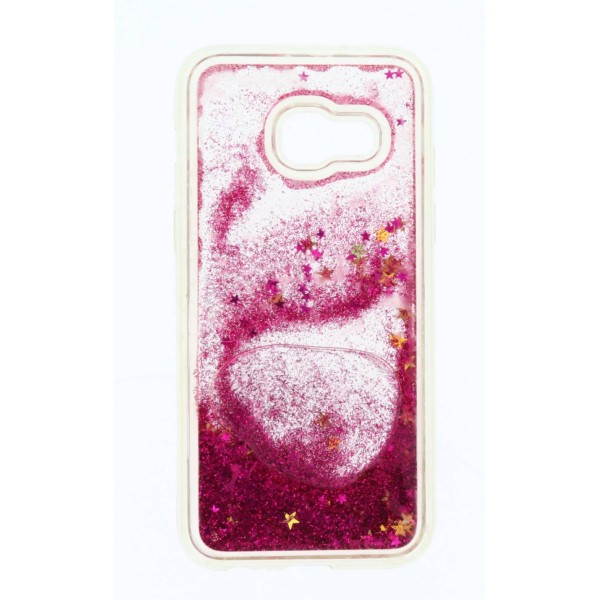 Meiyue Back Cover Θήκη Σιλικόνης Με Κινούμενη Χρυσόσκονη Φούξια (Samsung Galaxy A3 2017)