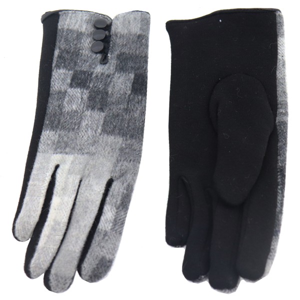 Prahar Women's Plaid Gloves With Lining