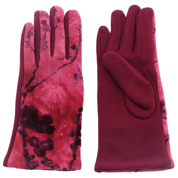 Prahar Women's Gloves In Red Pink Color Gothik Style
