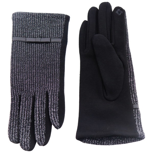 Touch Women's Gloves With Silver Glitter Prahar