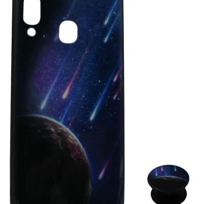 B.D.L Back Cover Θήκη Με Σχέδιο Διάστημα Και Pop Socket (Samsung Galaxy A20 & Samsung Galaxy A30 & Samsung Galaxy M10s)