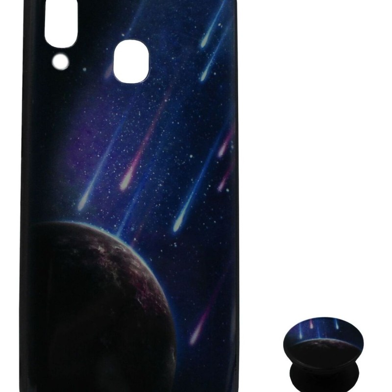 B.D.L Back Cover Θήκη Με Σχέδιο Διάστημα Και Pop Socket (Samsung Galaxy A20 & Samsung Galaxy A30 & Samsung Galaxy M10s)
