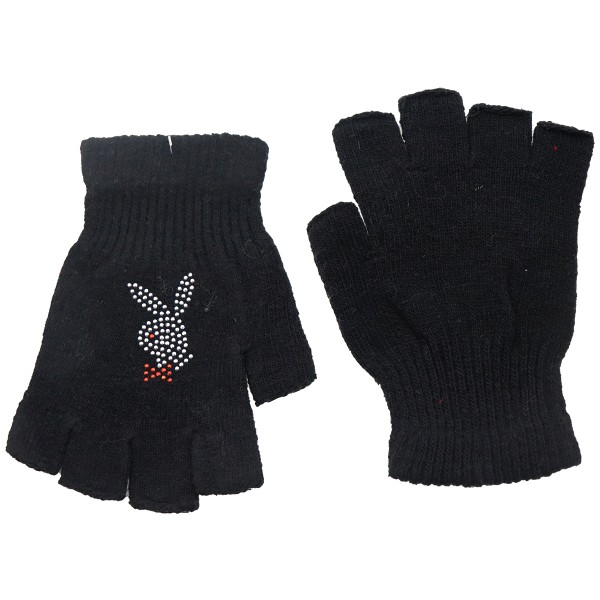 Μαύρα Εφηβικά Γάντια Κομμένα PLAY BOY