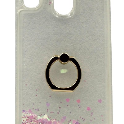 Air Jacket Back Cover Θήκη Σιλικόνης Με Κινούμενη Χρυσόσκονη Και Δαχτυλίδι Στήριξης (Samsung Galaxy M30)