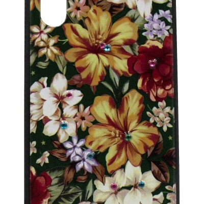 B.D.L Back Cover Θήκη Με Στρασάκια Και Σχέδιο Λουλούδια (Samsung Galaxy Note 10)