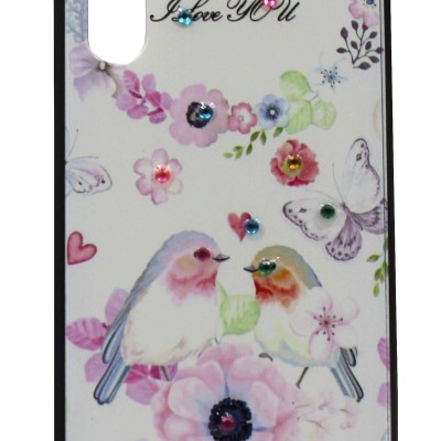 B.D.L Back Cover Θήκη Με Στρασάκια Και Σχέδιο Πουλιά (Samsung Galaxy Note 10)