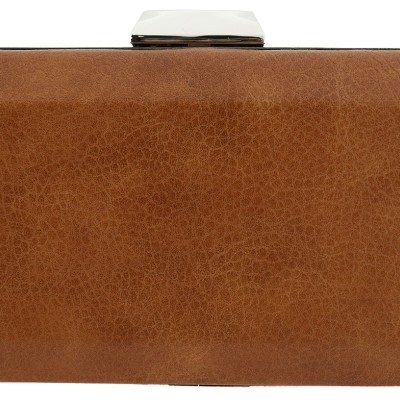 Γυναικείο Clutch Σε Καφέ Χρώμα Δερματίνη Bag To Bag