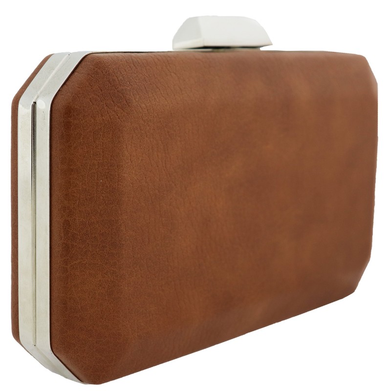 Γυναικείο Clutch Σε Καφέ Χρώμα Δερματίνη Bag To Bag Γυναικείο Clutch Σε Καφέ Χρώμα Δερματίνη Bag To Bag