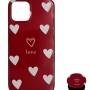 Θήκη Back Cover Με Σχέδιο Καρδούλες Και Pop Socket (Iphone 12 Mini)