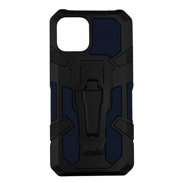 Fashion Case Back Cover Θήκη Transformer Design Με Βάση Στήριξης Σκούρο Μπλε (Iphone 12 Mini)
