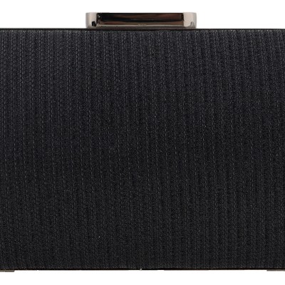 Γυναικείο Clutch Ριγέ Σε Μαύρο Χρώμα Με Glitter YERLI URETIM