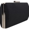 Γυναικείο Clutch Ριγέ Σε Μαύρο Χρώμα Με Glitter YERLI URETIM