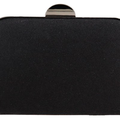 Yerli Uretim Γυναικείο Clutch Σε Μαύρο Χρώμα Υφασμάτινο Με Glitter