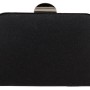 Yerli Uretim Γυναικείο Clutch Σε Μαύρο Χρώμα Υφασμάτινο Με Glitter