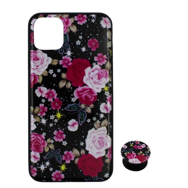 Borofone Back Cover Θήκη Με Σχέδιο Λουλούδια Και Pop Socket (Iphone 11 Pro Max)