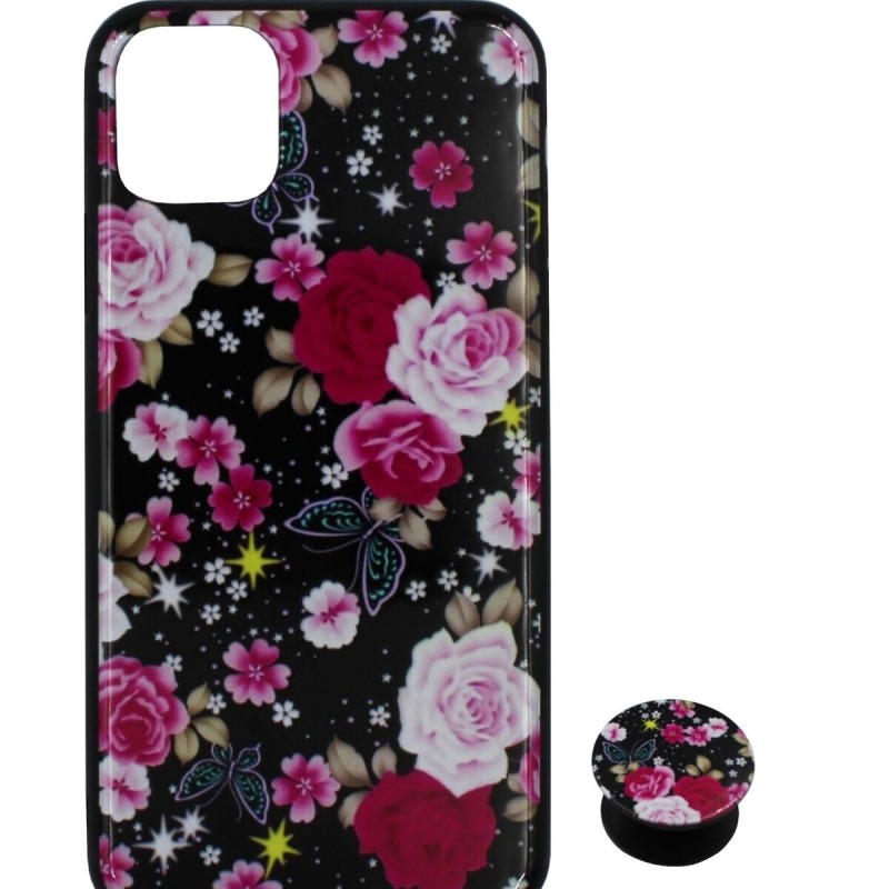 Borofone Back Cover Θήκη Με Σχέδιο Λουλούδια Και Pop Socket (Iphone 11 Pro Max)