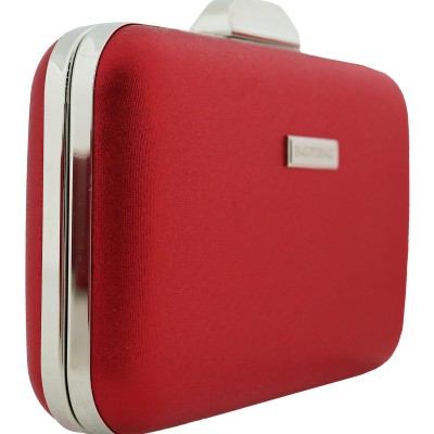 Γυναικείο Clutch Σε Κόκκινο Χρώμα Με Γυαλιστερό Ύφασμα Bag To Bag