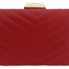 Γυναικείο Clutch Σε Κόκκινο Χρώμα Καπιτονέ Δερματίνη Bag To Bag