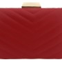 Γυναικείο Clutch Σε Κόκκινο Χρώμα Καπιτονέ Δερματίνη Bag To Bag