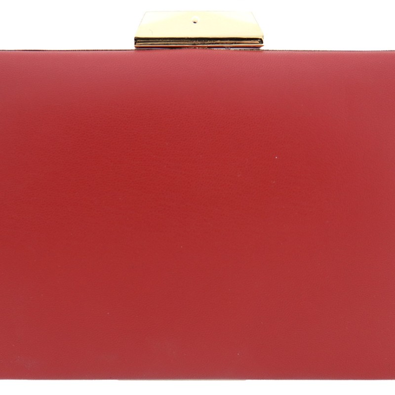 Γυναικείο Clutch Σε Κόκκινο Χρώμα Καπιτονέ Δερματίνη Bag To Bag