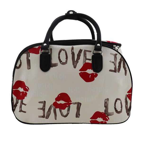 Bag To Bag Γυναικείο Σακ Βουαγίαζ Με Φόντο LOVE