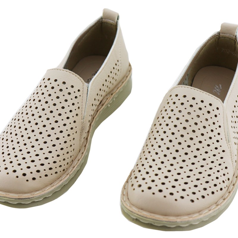 Γυναικεία Slip-On Τρυπιτό Παπούτσι Δερματίνη Mira & Max Γυναικεία Slip-On Τρυπιτό Παπούτσι Δερματίνη Mira & Max