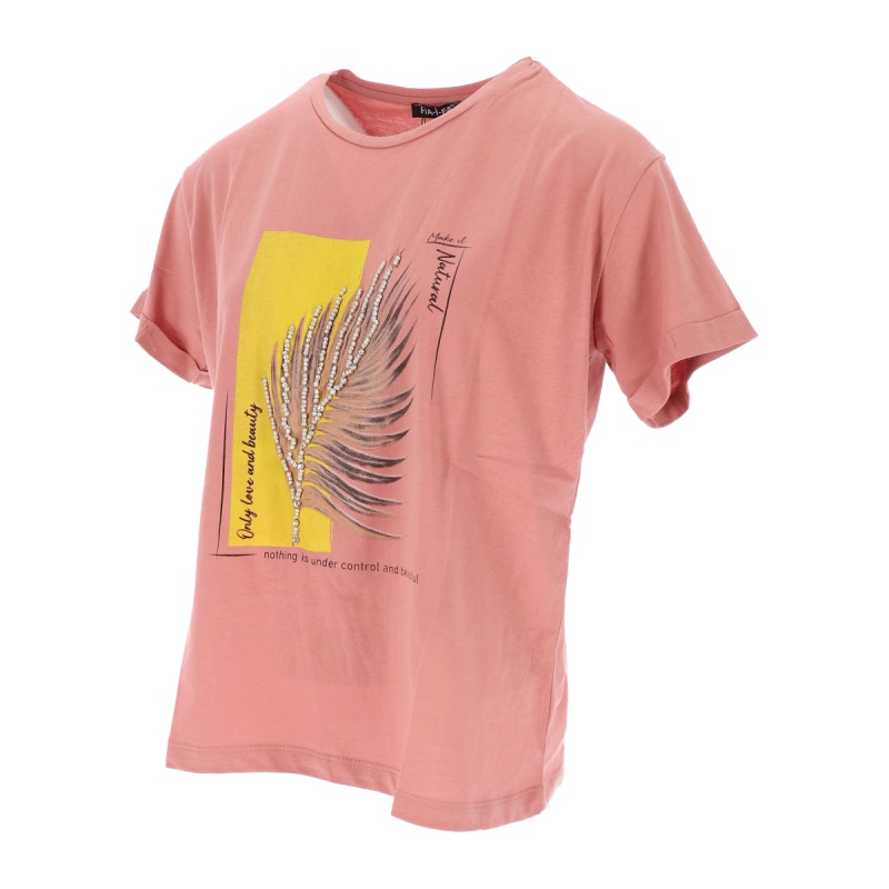Γυναικέιο T-Shirt με Στάμπα Στο Μπροστινό Μέρος