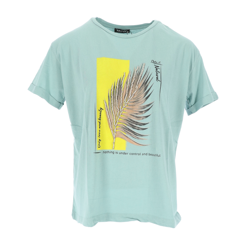 Γυναικέιο T-Shirt με Στάμπα Στο Μπροστινό Μέρος