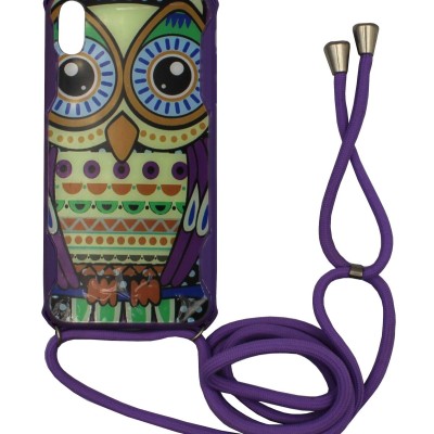 Back Cover Θήκη Με Σχέδιο Κουκουβάγια Και Κορδόνι (Iphone Xs Max)