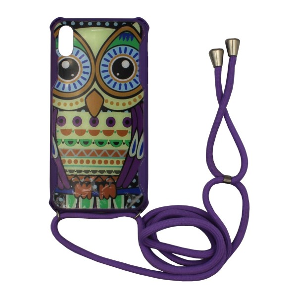 Back Cover Θήκη Με Σχέδιο Κουκουβάγια Και Κορδόνι (Iphone Xs Max)