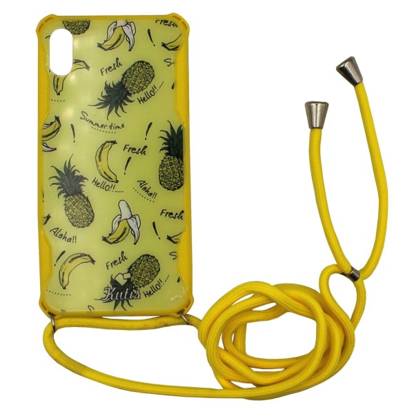 Back Cover Θήκη Με Σχέδιο Φρούτα Και Κορδόνι (Iphone Xs Max)