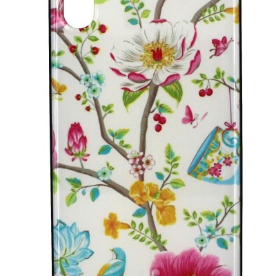 Oba Style Back Cover Θήκη Με Στρασάκια Και Σχέδιο Λουλούδια (Iphone Xs Max)