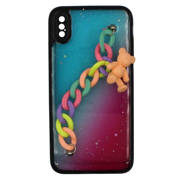 Back Cover Πολύχρωμη Θήκη Με Ενσωματωμένο Λουράκι Χάντρες (Iphone Xs Max)