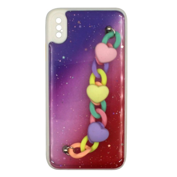 Θήκη Back Cover Με Ενσωματωμένο Λουράκι Χάντρες Πολύχρωμο (Iphone Xs Max)