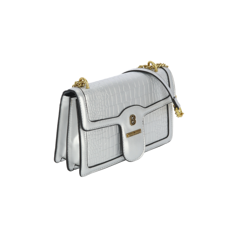 Bag To Bag Τσάντα Γυναικεία Χιαστί  Δερματίνη Με Κρόκο Σχέδιο