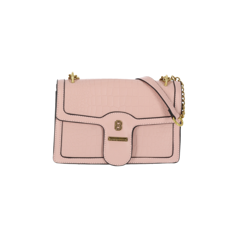 Bag To Bag Τσάντα Γυναικεία Χιαστί  Δερματίνη Με Κρόκο Σχέδιο