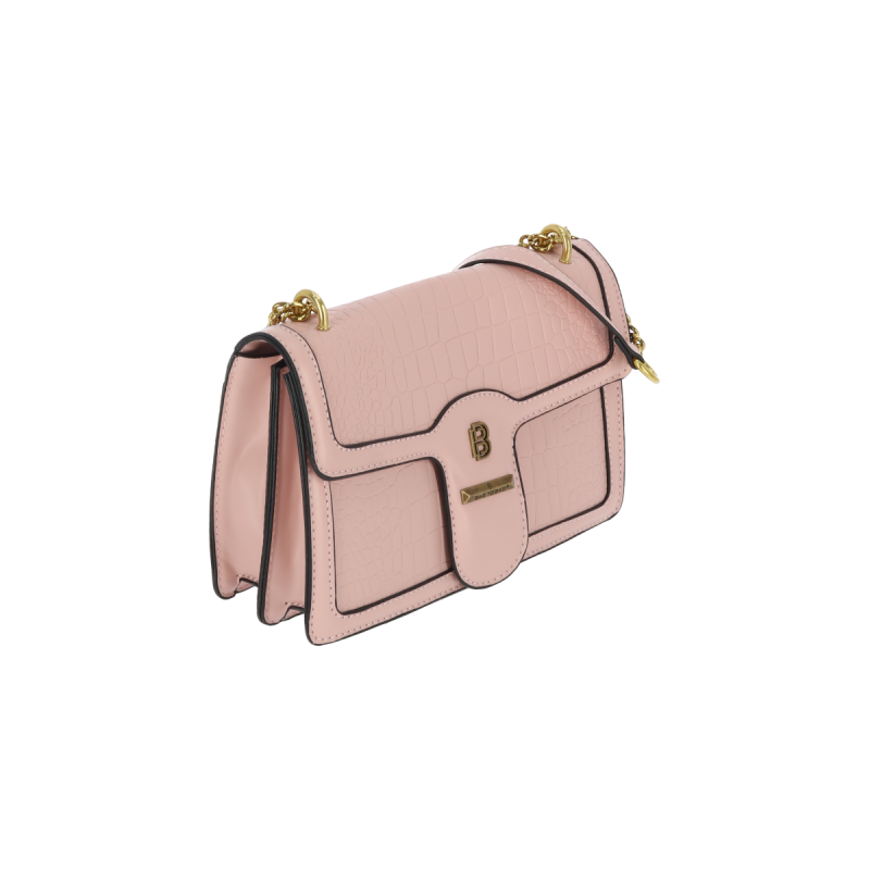 Bag To Bag Τσάντα Γυναικεία Χιαστί  Δερματίνη Με Κρόκο Σχέδιο